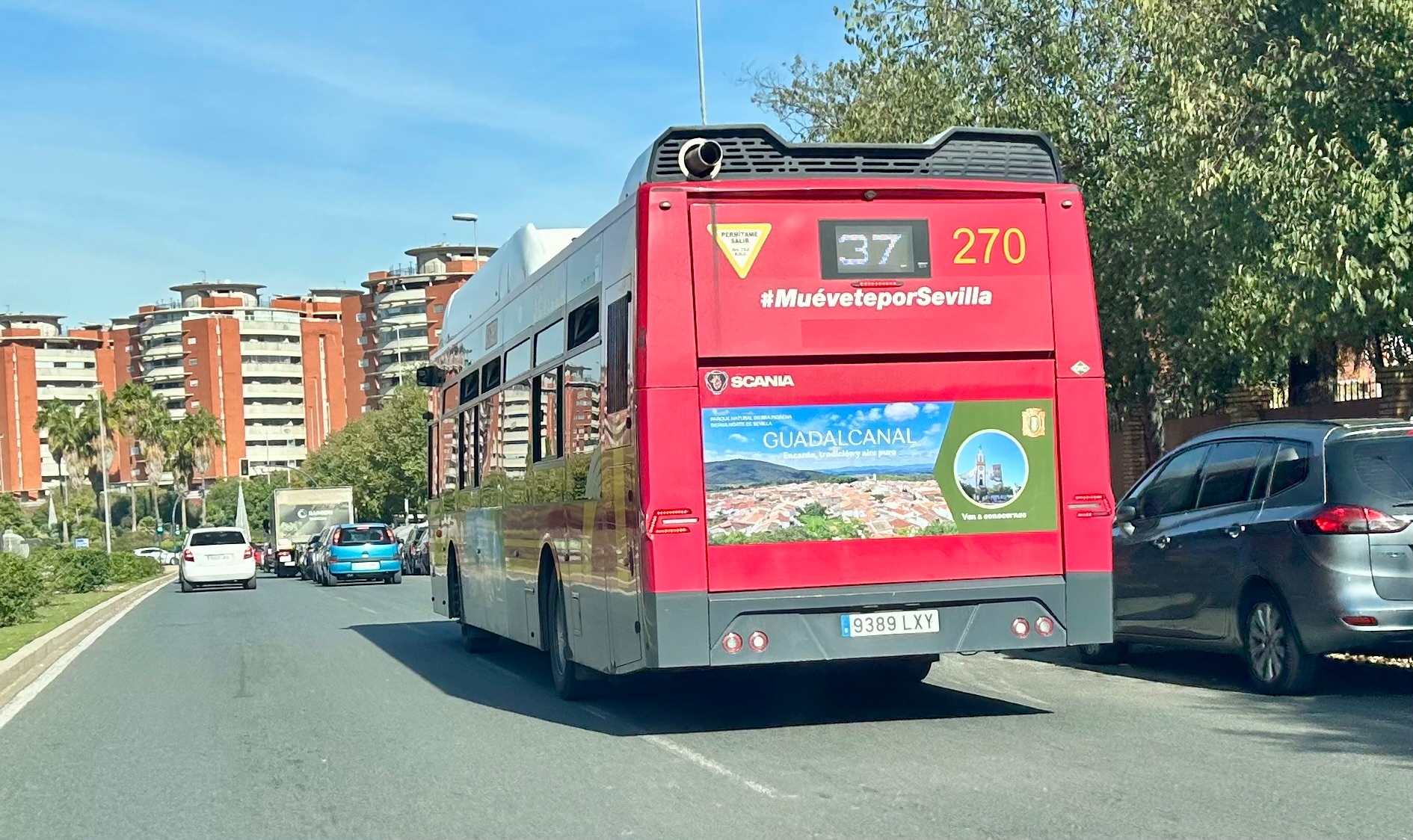 Autobus con publicidad Guadalcanal